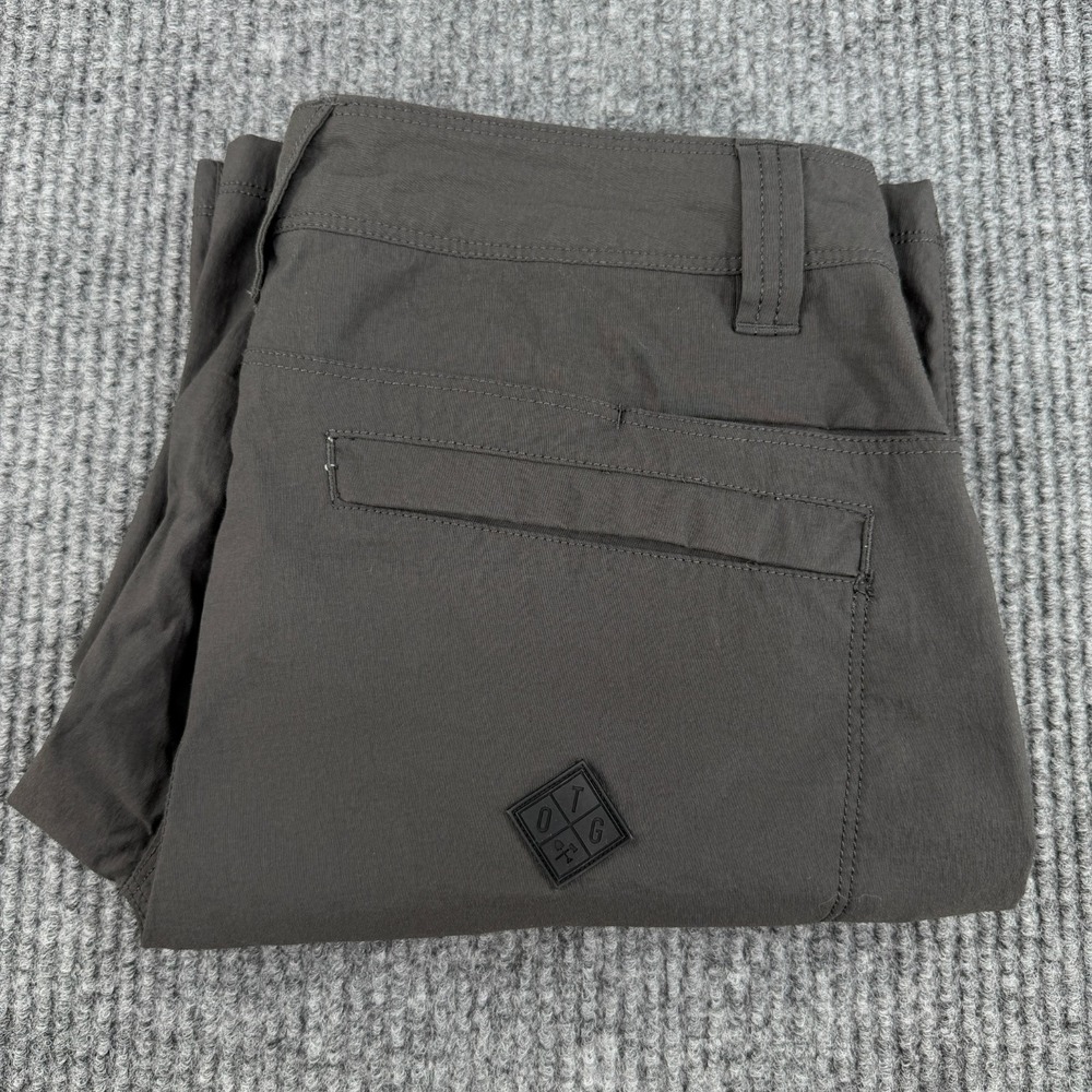 Off the Grid Men's Stretch Cargo Field Short 30 Gray Charcoal Nylon Spandex Zip